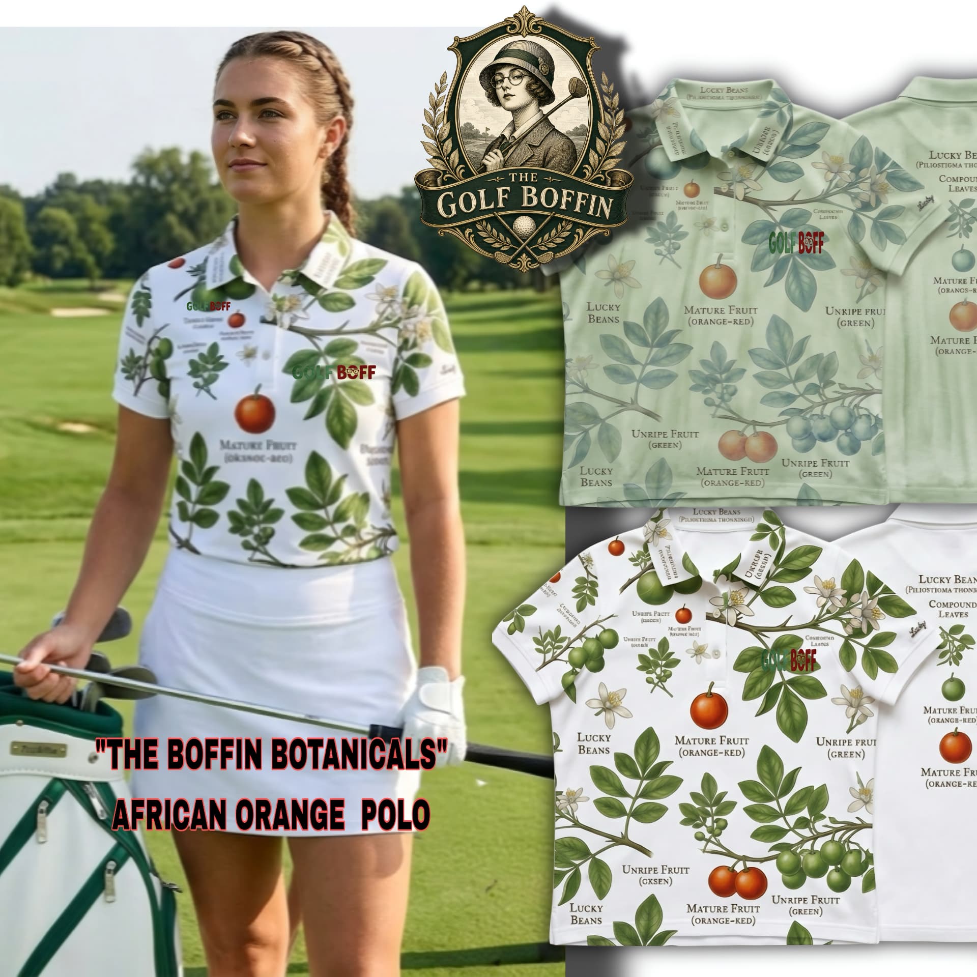 The Boffin Botanicals African Orange polo