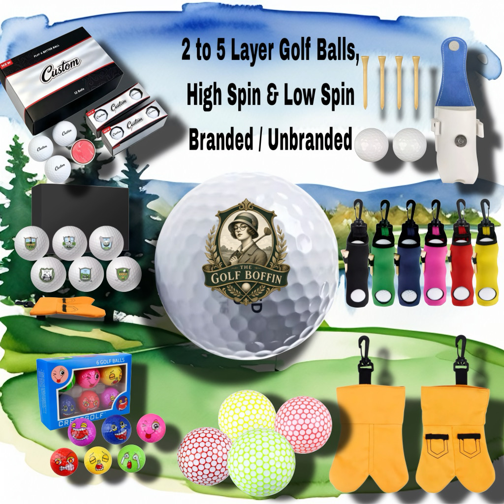 Custom-branded golf balls, sleeves and silicone ball holders