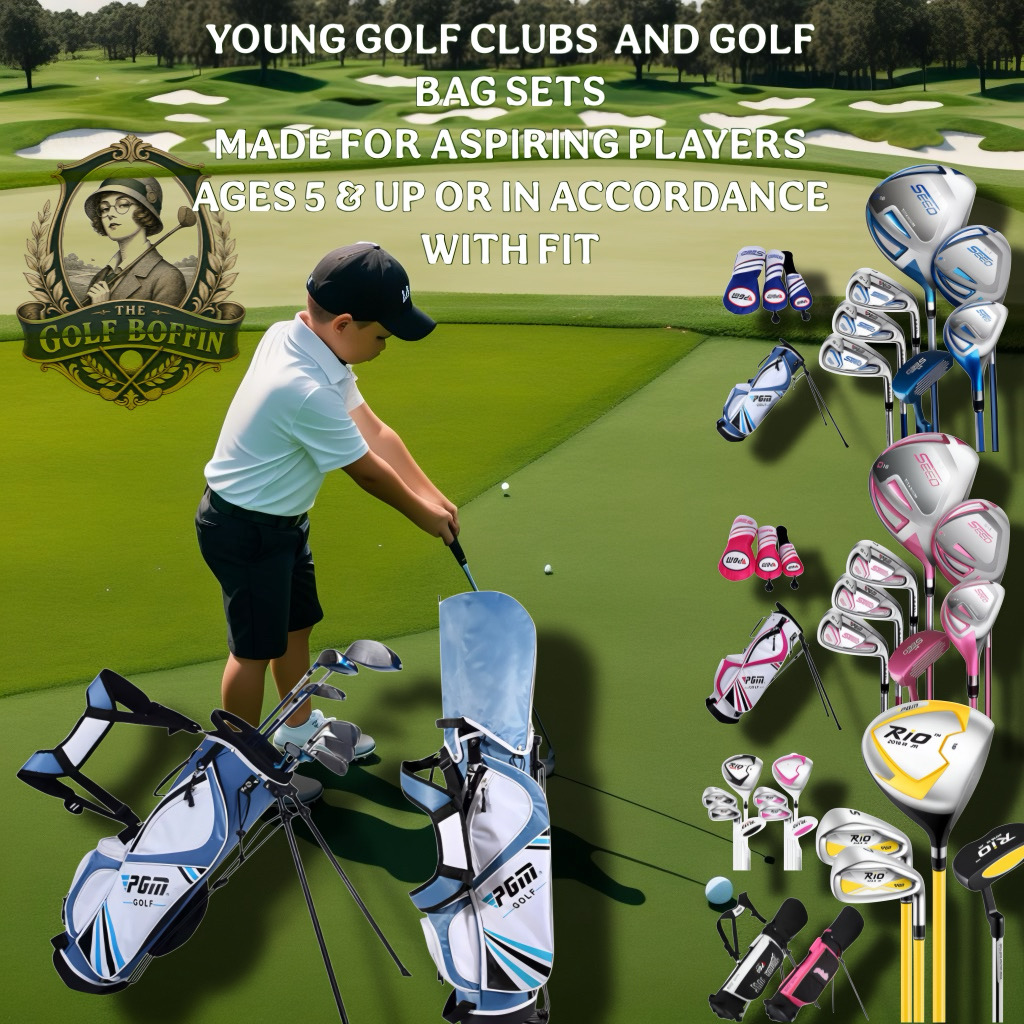 Junior golf club sets and stand bags for aspiring young players