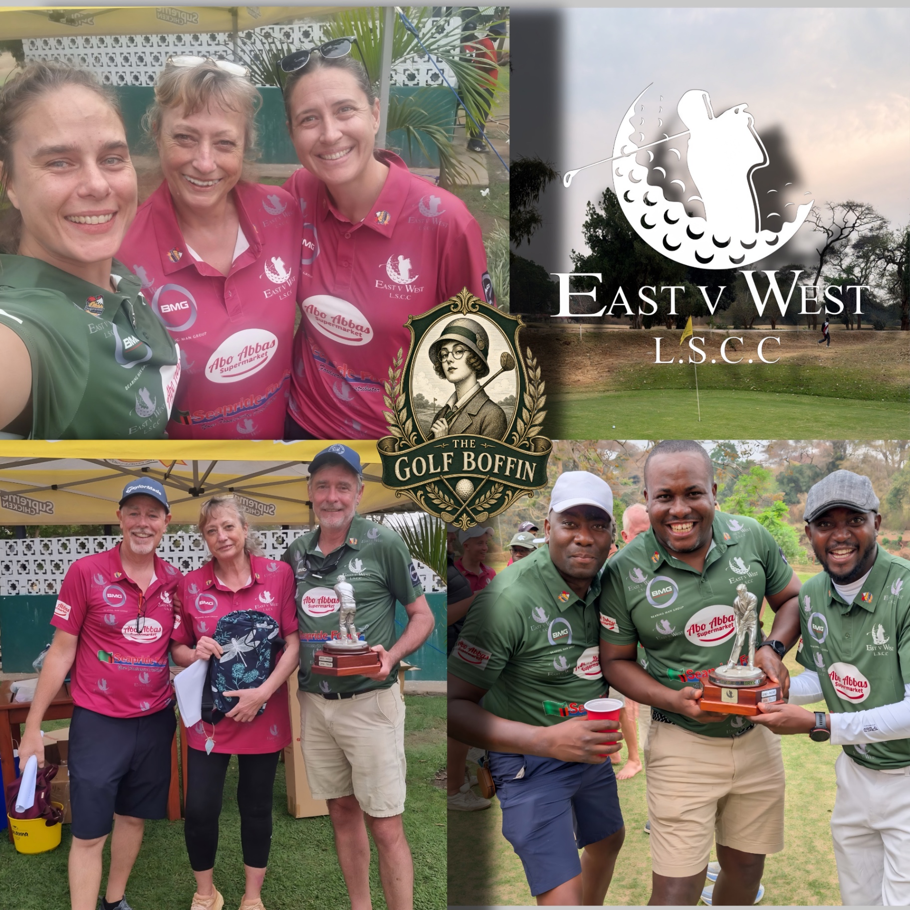 East v West event highlights with players, winners and The Golf Boffin branding