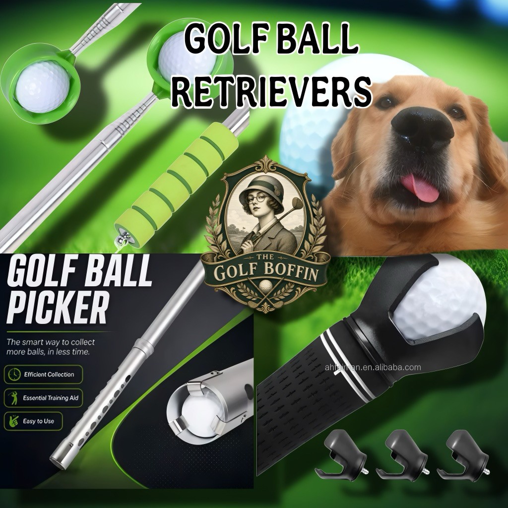 Telescopic golf ball retrievers and ball pickers
