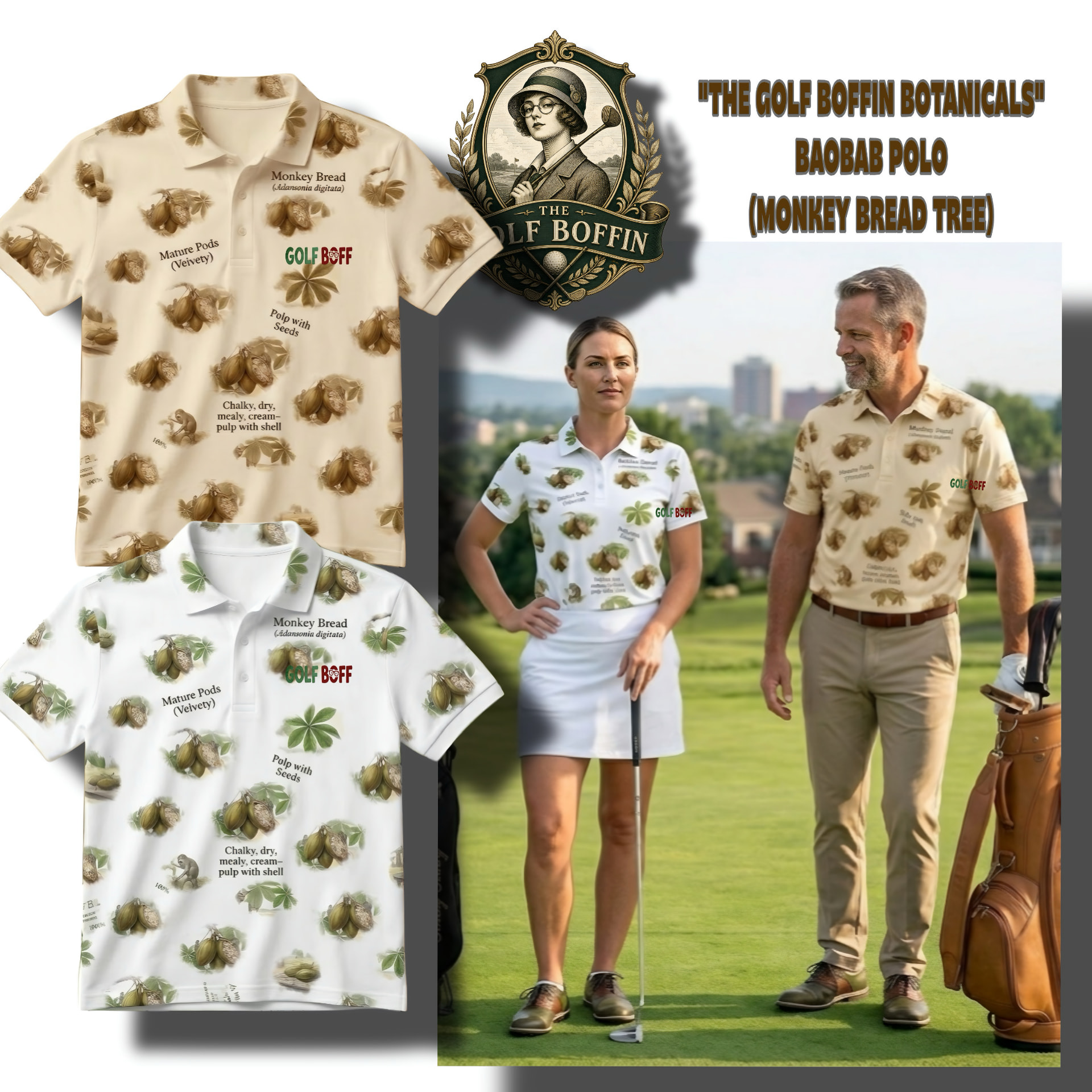 The Golf Boffin Botanicals Baobab (Monkey Bread Tree) polo